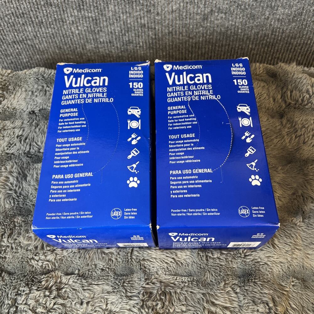 Medicom Vulcan Nitrile Glove Gant General Purpose 150 Automotive Size Large